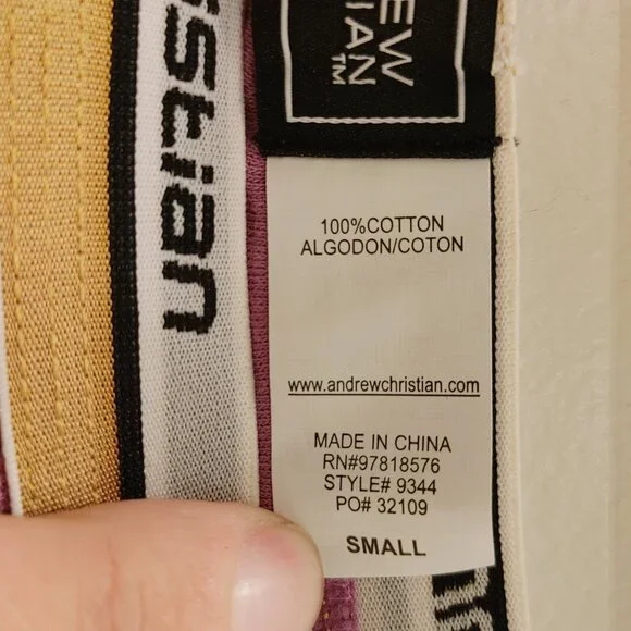 Vintage AC Grape Color Vibe Trunks w/Almost Naked Pouch - Small - Picture 5 of 6